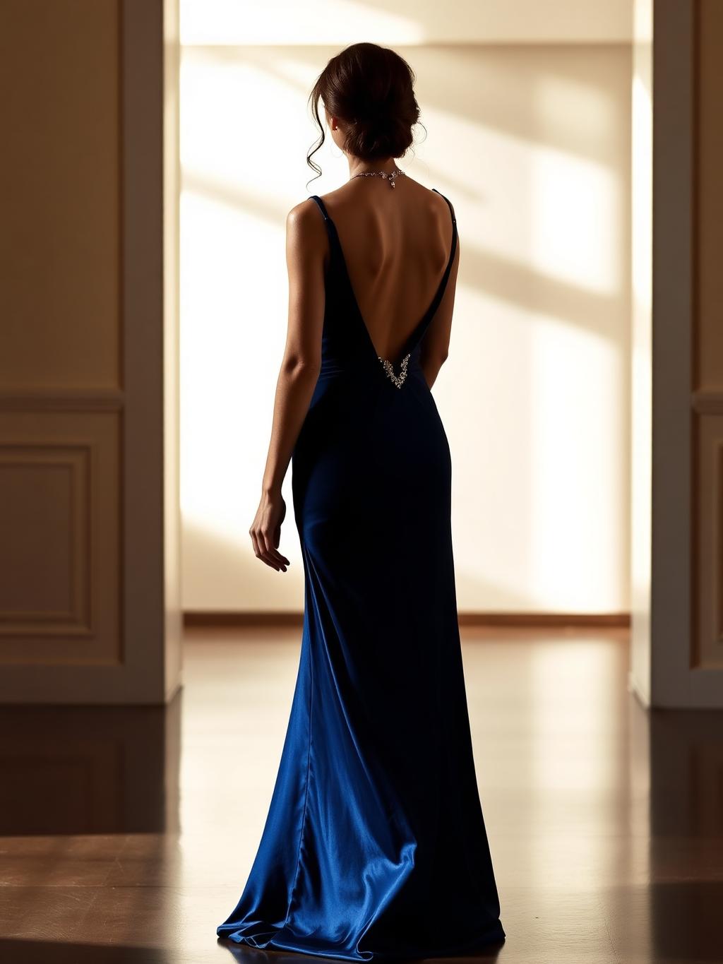 Rosewood — retrato editorial en vestido de noche