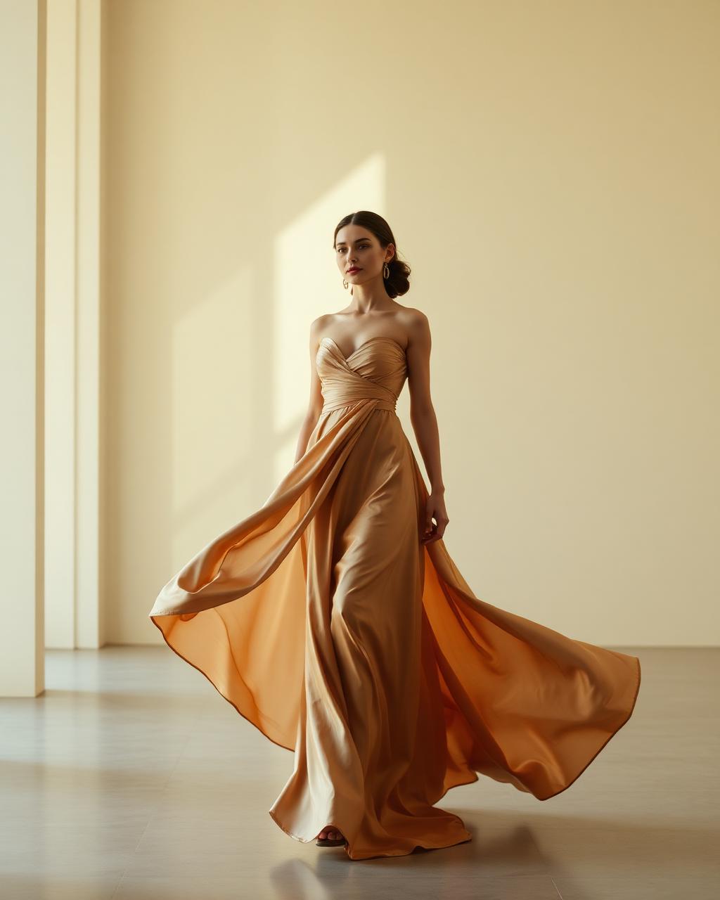 Rosewood — silueta editorial en movimiento